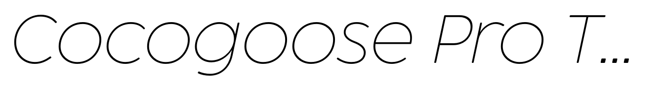 Cocogoose Pro Thin Italic